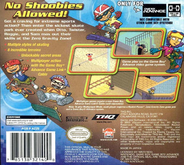 
Rocket Power: Zero Gravity Zone | Game Boy Advance | back cover 1