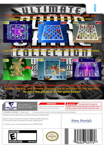 
Ultimate Board Game Collection | Wii | back cover 1