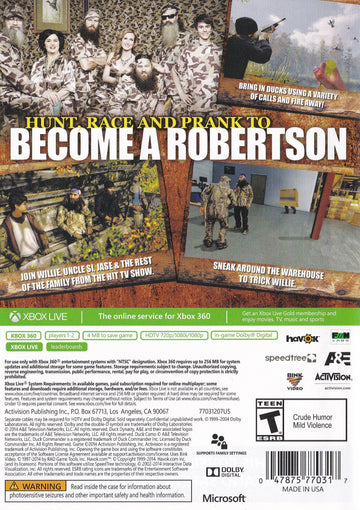 
Duck Dynasty | Xbox 360 | back cover 1