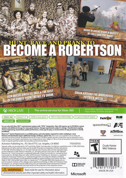 
Duck Dynasty | Xbox 360 | back cover 1