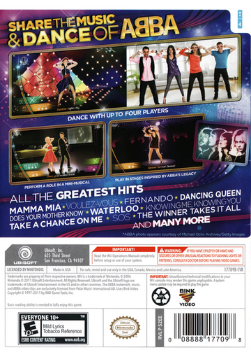 
ABBA You Can Dance | Wii | back cover 1