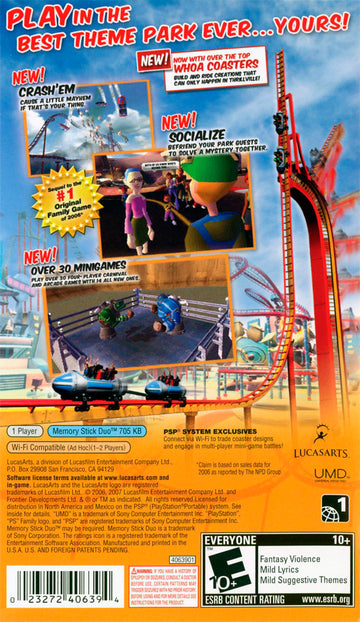 
Thrillville: Off the Rails | PSP | back cover 1