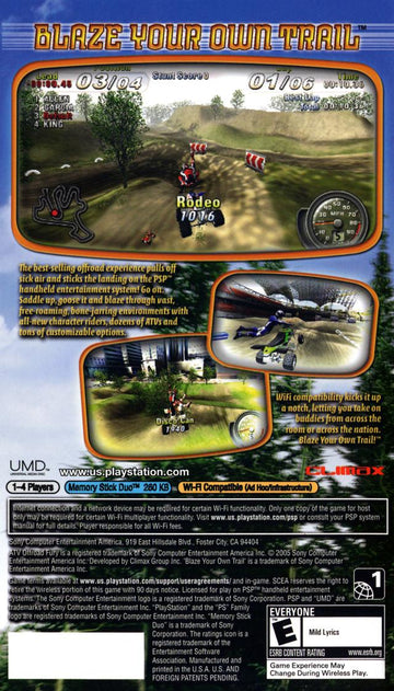 
ATV Offroad Fury: Blazin' Trails | PSP | back cover 1