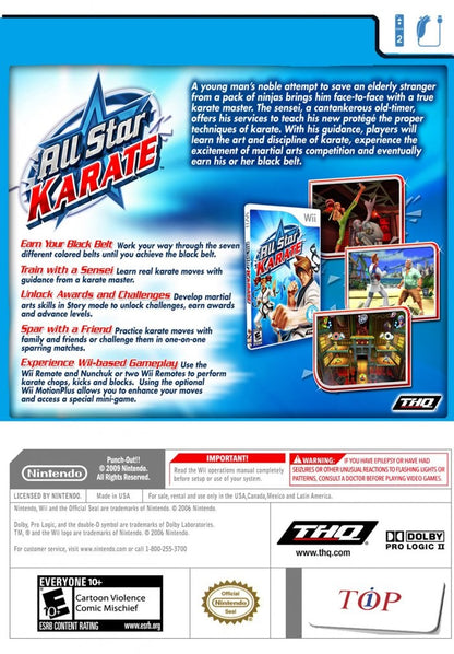 
All Star Karate | Wii | back cover 1