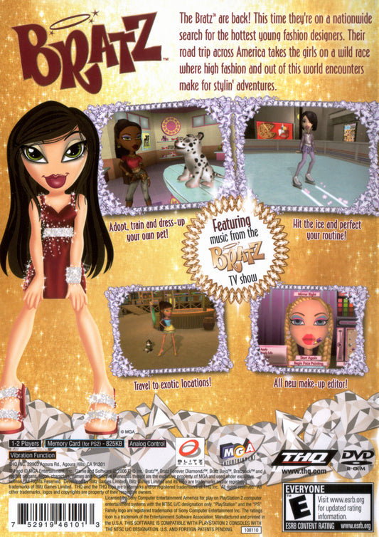 
Bratz Forever Diamondz | PlayStation 2 | back cover 1 | Region: North America | Source: LaunchBox