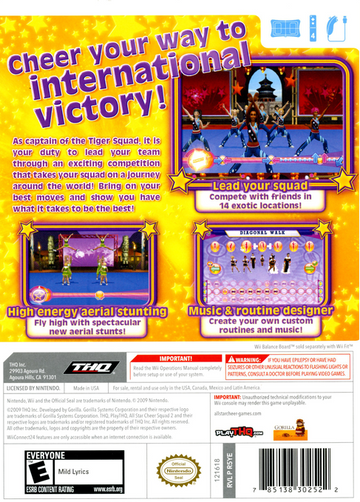 
All Star Cheer Squad 2 | Wii | back cover 1