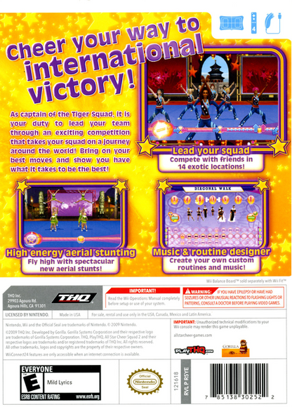 
All Star Cheer Squad 2 | Wii | back cover 1