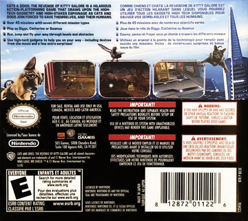 
Cats & Dogs: The Revenge of Kitty Galore - The Videogame | Nintendo DS | back cover 1