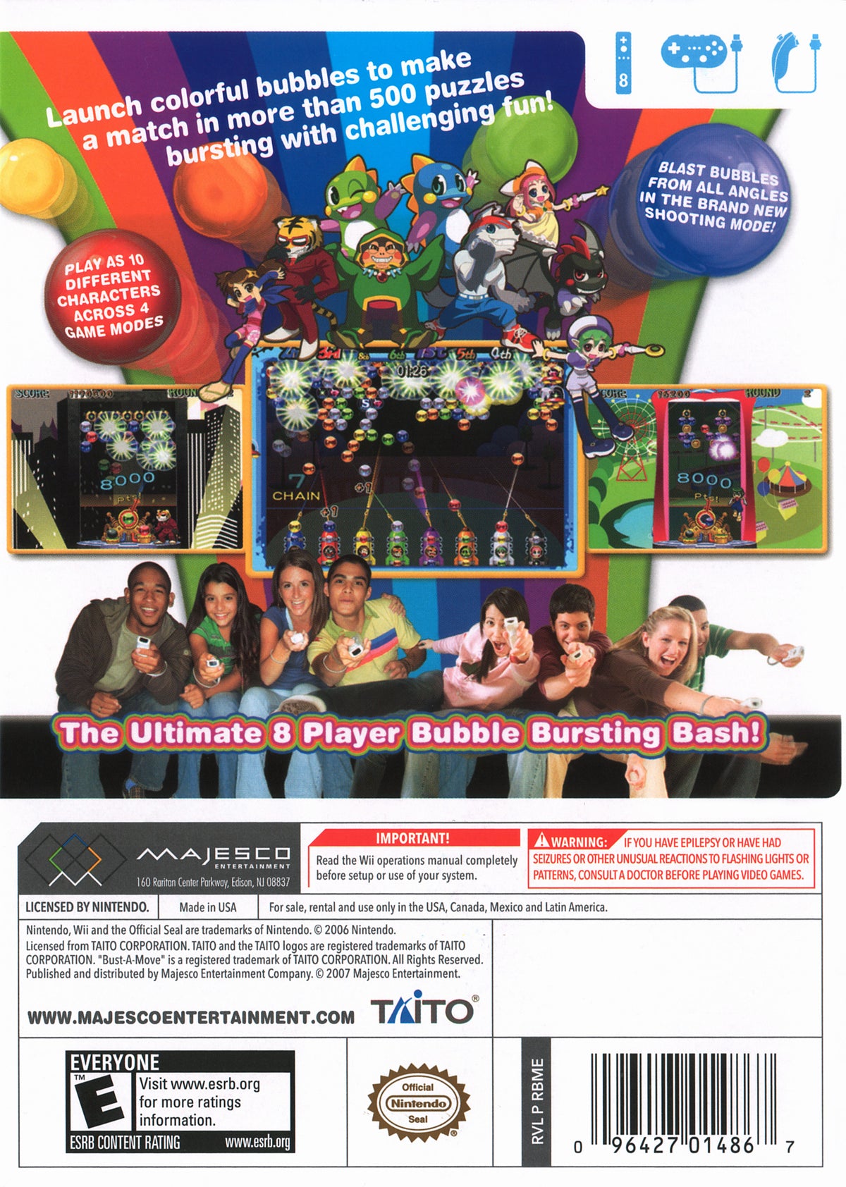 
Bust-A-Move Bash! | Wii | back cover 1