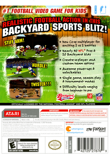 
Backyard Football '10 | Wii | back cover 1