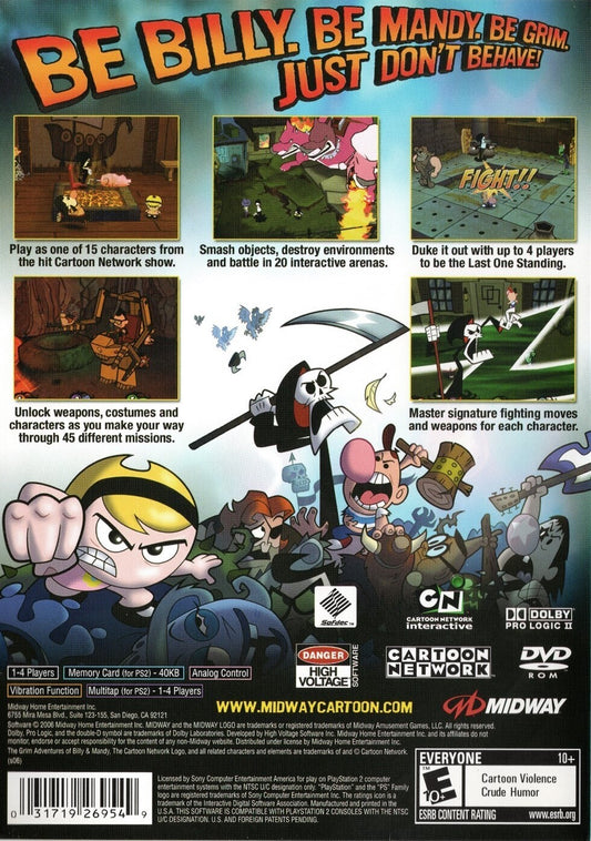 
The Grim Adventures of Billy & Mandy | PlayStation 2 | back cover 1 | Region: North America | Source: LaunchBox