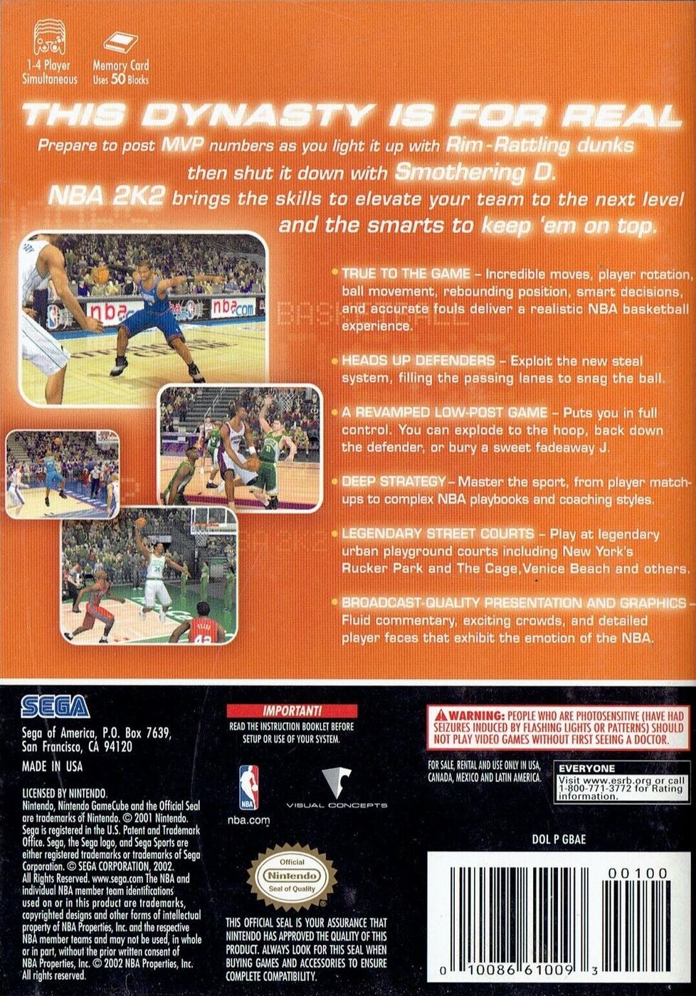 
NBA 2K2 | GameCube | back cover 1
