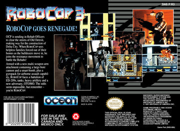 
RoboCop 3 | SNES | back cover 1