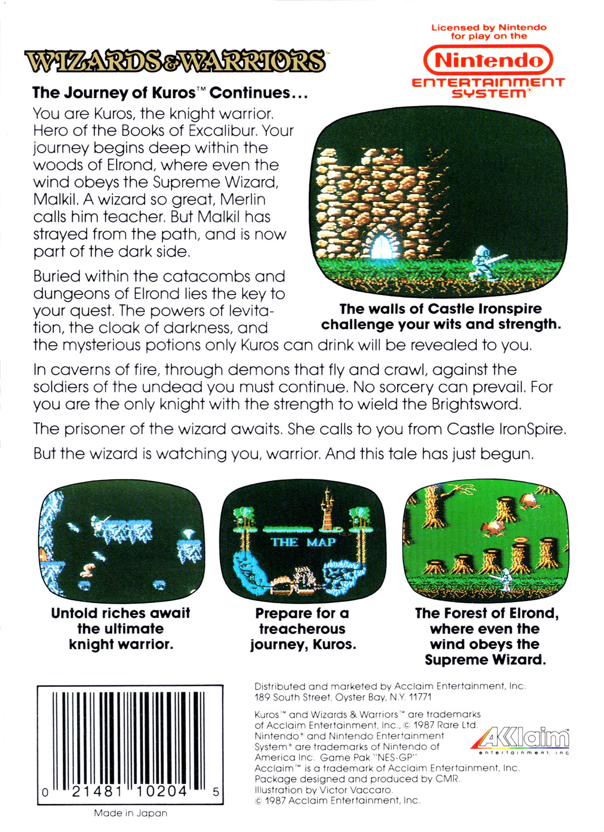 
Wizards & Warriors | NES | back cover 1