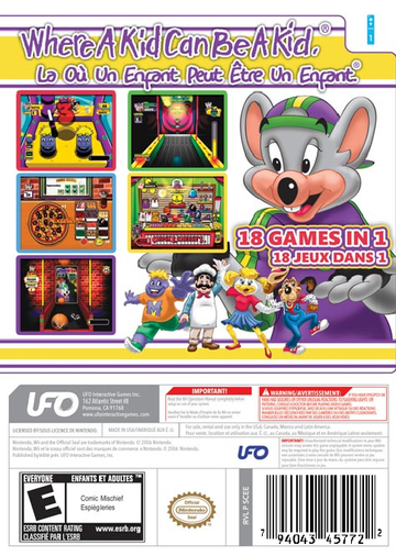 
Chuck E. Cheese's Party Games | Wii | back cover 1