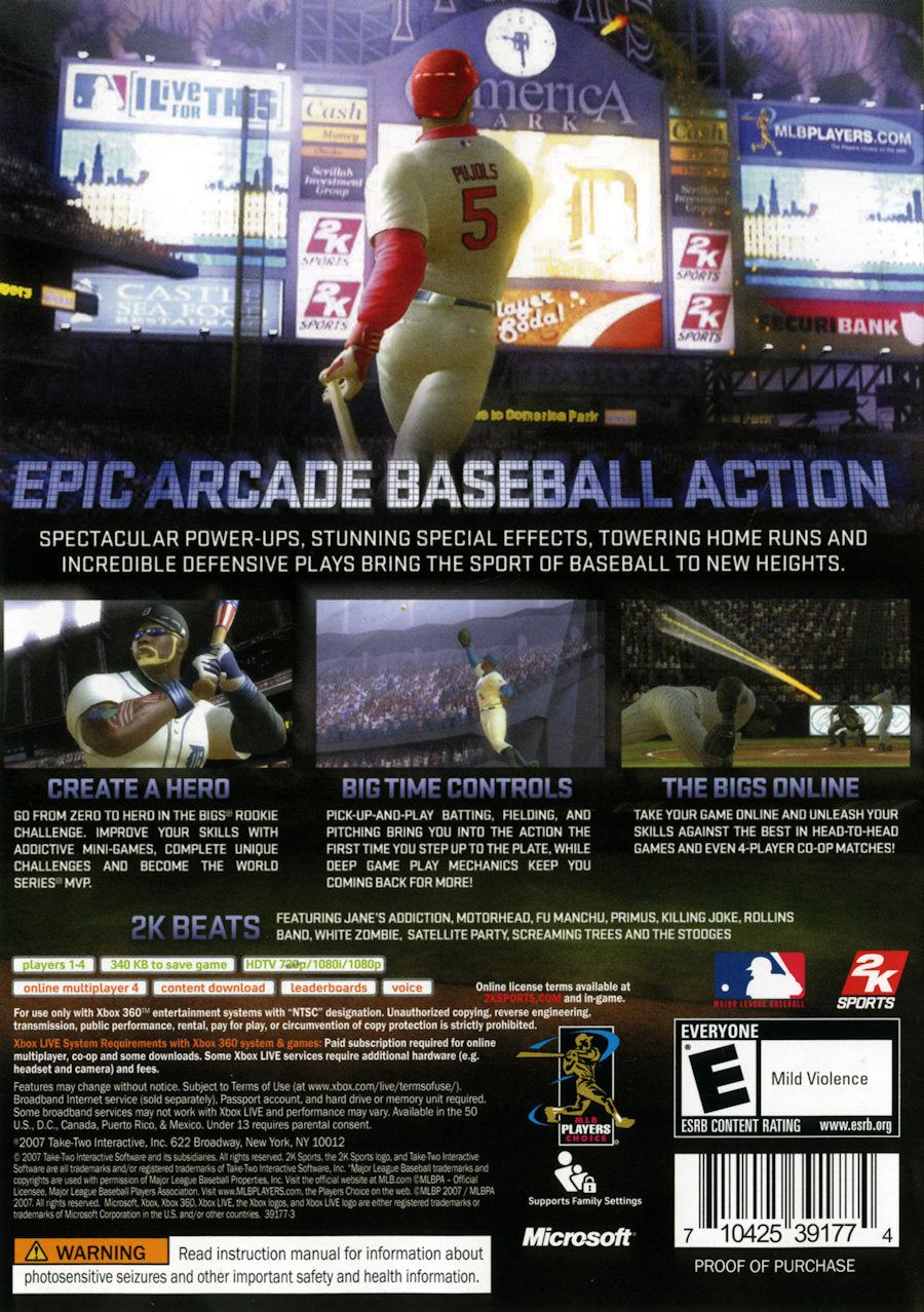 
The Bigs | Xbox 360 | back cover 1