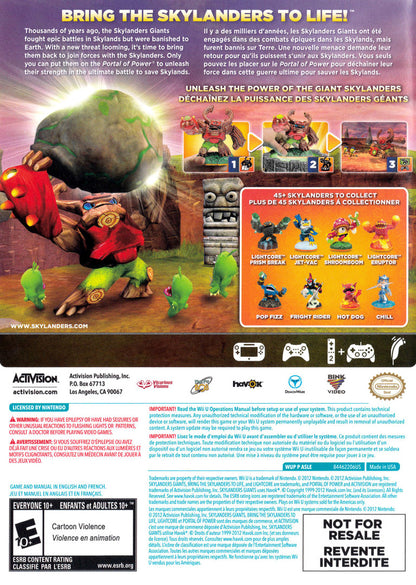 
Skylanders Giants | Wii | back cover 1