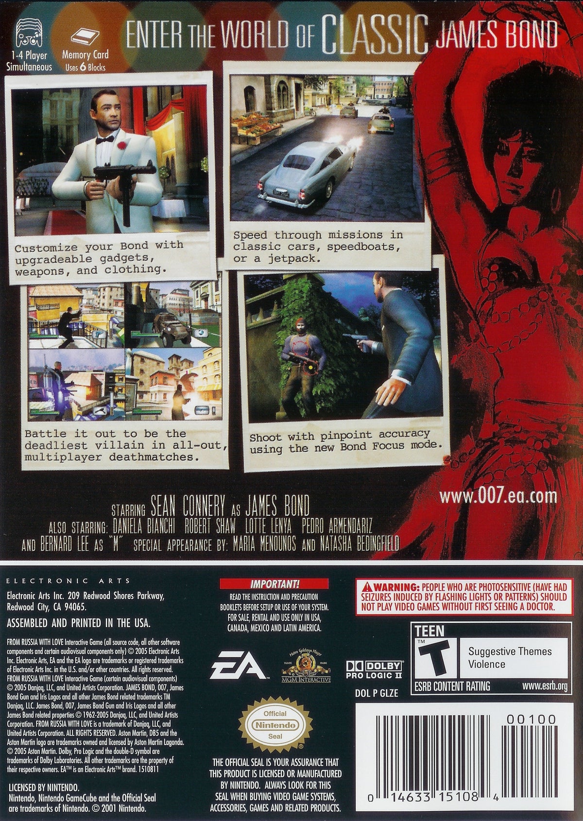007: From Russia with Love | GameCube | back cover 1 | Region: North America | Source: LaunchBox