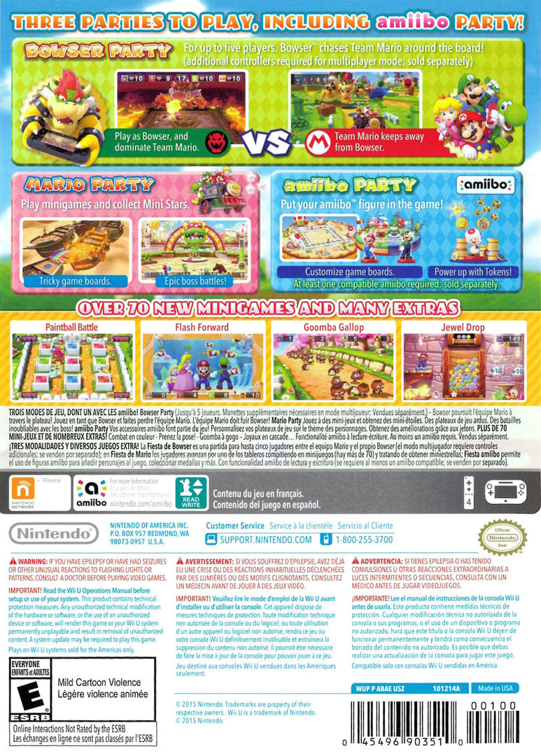 
Mario Party 10 | Wii U | back cover 1