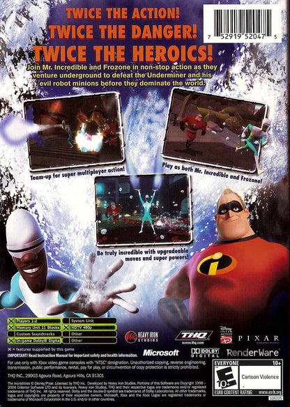 
The Incredibles: Rise of the Underminer | Xbox | back cover 1