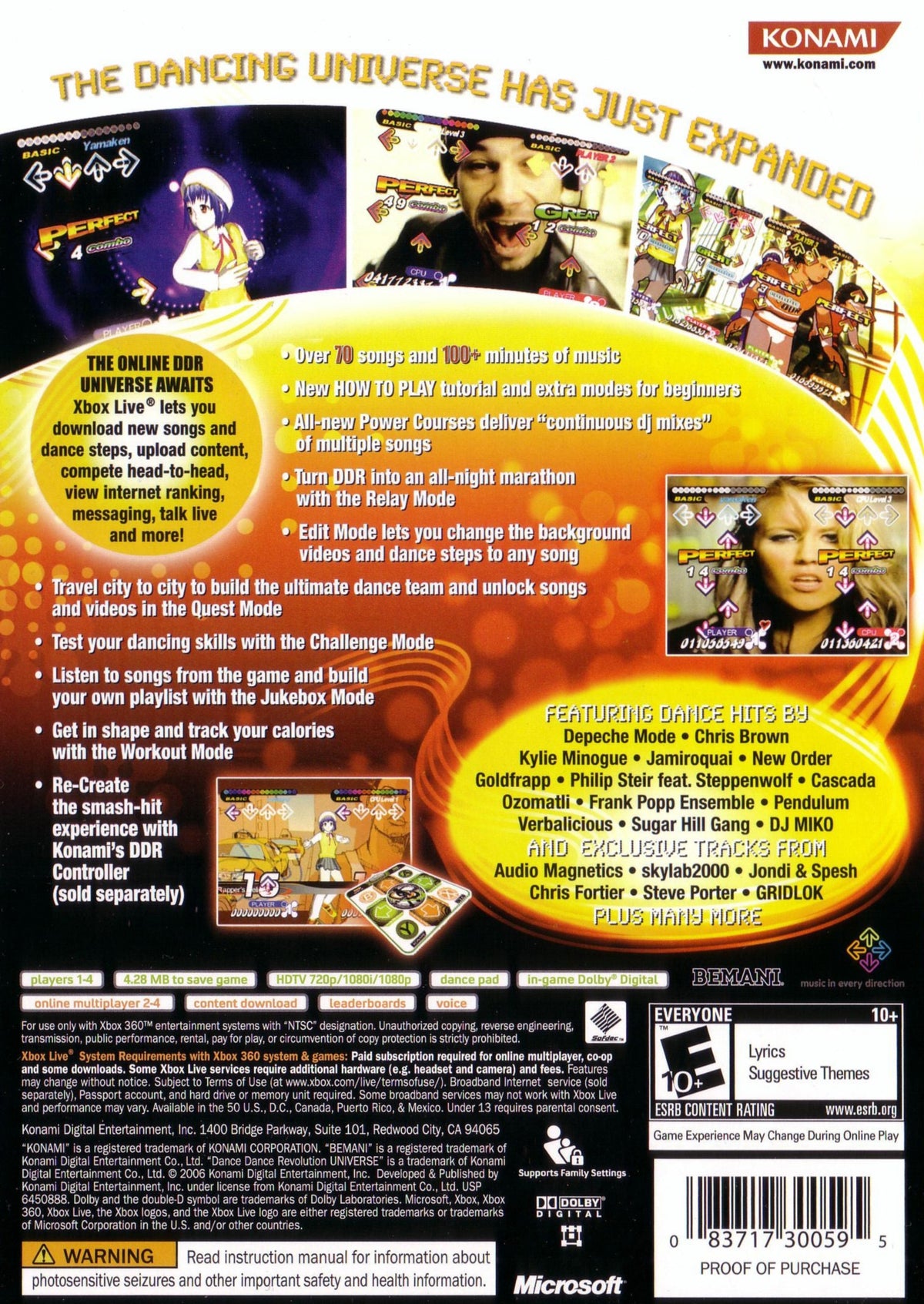 
Dance Dance Revolution Universe | Xbox 360 | back cover 1