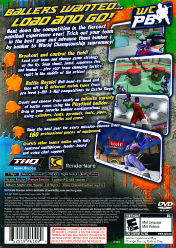 
World Championship Paintball | PlayStation 2 | back cover 1 | Region: North America | Source: LaunchBox