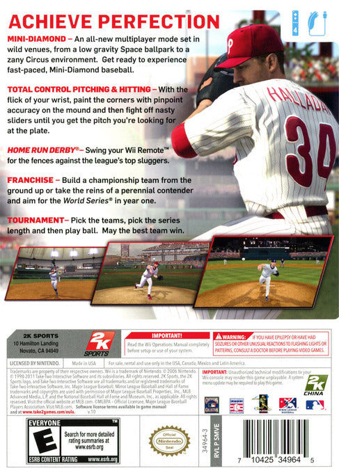 Major League Baseball 2K11 | Wii | back cover 1