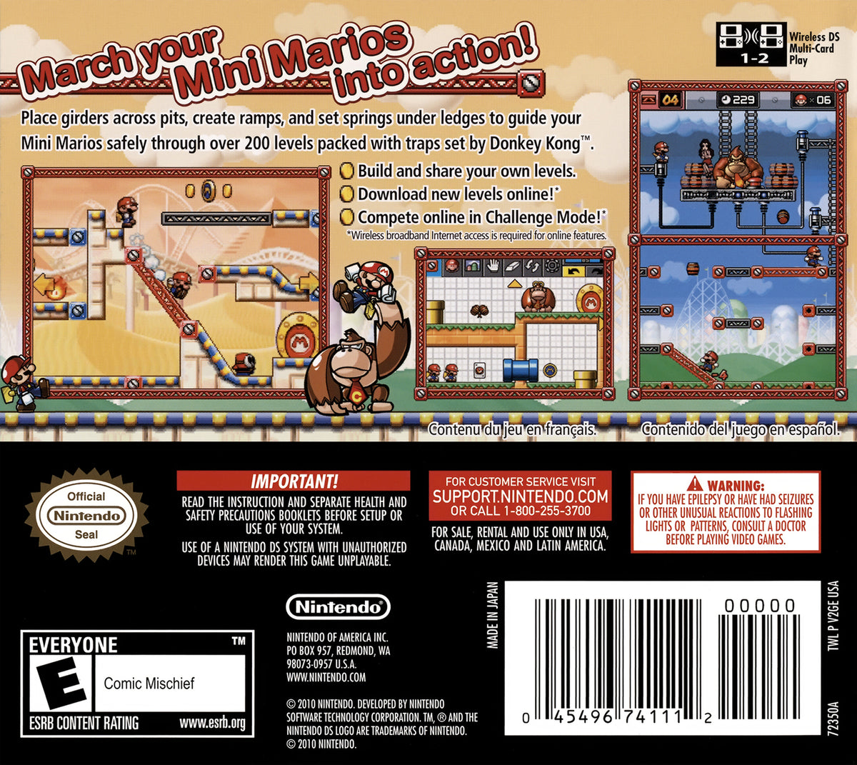 
Mario vs. Donkey Kong: Mini-Land Mayhem! | Nintendo DS | back cover 1