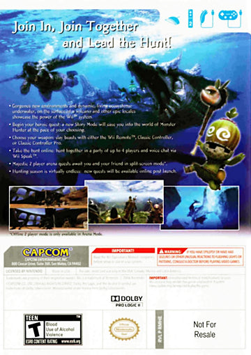 
Monster Hunter Tri | Wii | back cover 1