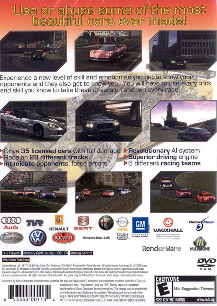 
Corvette Evolution GT | PlayStation 2 | back cover 1 | Region: North America | Source: LaunchBox