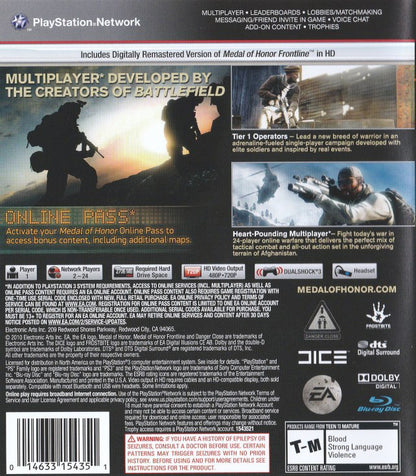 
Medal of Honor | PlayStation 3 | back cover 1