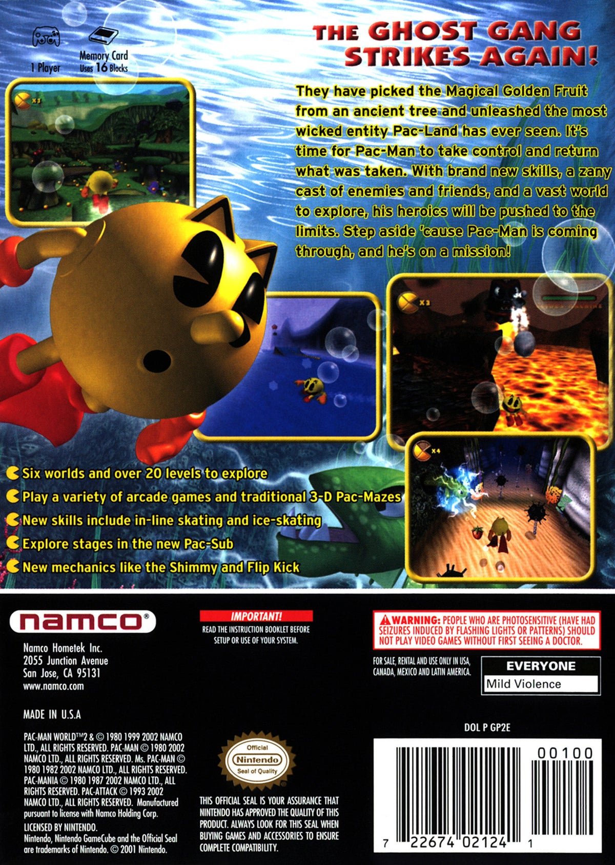 
Pac-Man World 2 | GameCube | back cover 1 | Region: North America | Source: LaunchBox