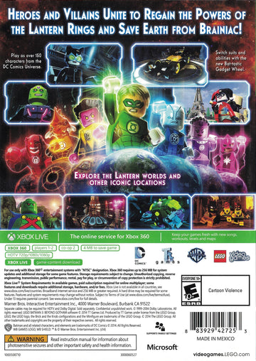 
LEGO Batman 3: Beyond Gotham | Xbox 360 | back cover 1 | Region: North America | Source: LaunchBox