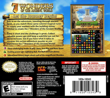 
7 Wonders of the Ancient World | Nintendo DS | back cover 1 | Region: North America | Source: LaunchBox