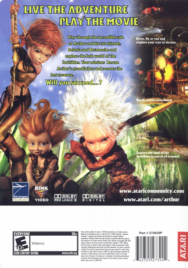 
Arthur and the Invisibles: The Game | Game Boy Advance | back cover 1
