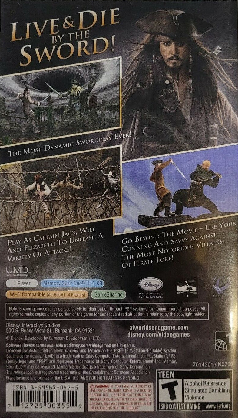 
Disney Pirates of the Caribbean: At World's End | PSP | back cover 1