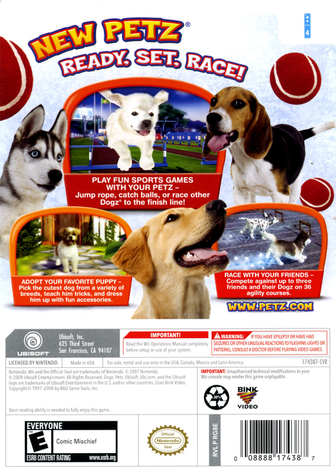 Petz Sports | Wii | back cover 1