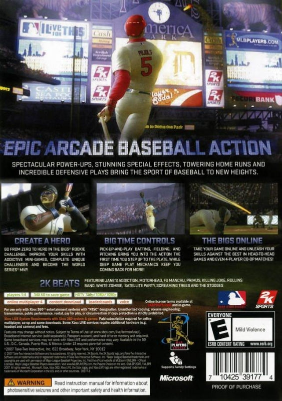 
The Bigs 2 | Xbox 360 | back cover 1