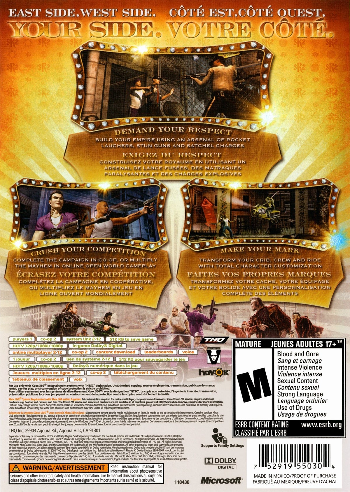
Saints Row 2 | Xbox 360 | back cover 1 | Region: North America | Source: LaunchBox