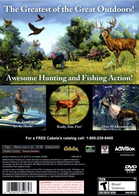 
Cabela's Outdoor Adventures (2010) | PlayStation 2 | back cover 1 | Region: North America | Source: LaunchBox