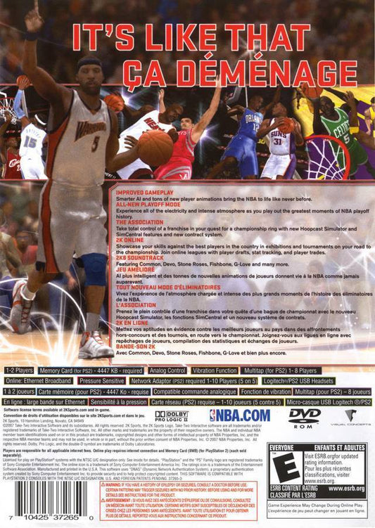 
NBA 2K8 | PlayStation 2 | back cover 1 | Region: North America | Source: LaunchBox