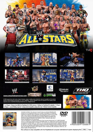 
WWE All Stars | PlayStation 2 | back cover 1 | Region: North America | Source: LaunchBox