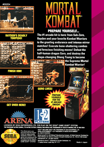 
Mortal Kombat | Game Gear | back cover 1