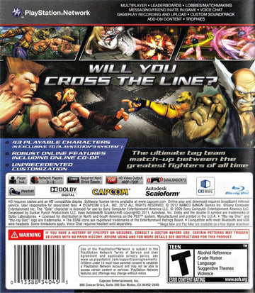 
Street Fighter X Tekken | PlayStation 3 | back cover 1