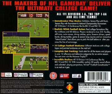 
NCAA Football GameBreaker | PlayStation | back cover 1 | Region: North America | Source: LaunchBox
