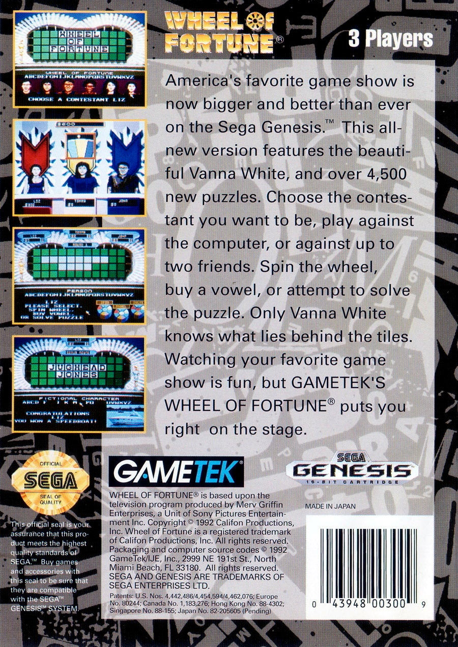 
Wheel of Fortune | Genesis | back cover 1