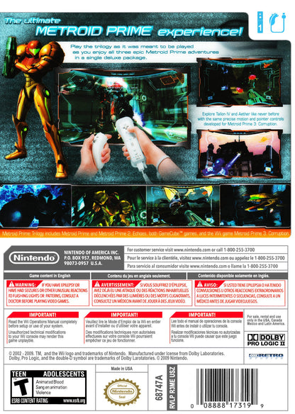 
Metroid Prime Trilogy | Wii | back cover 1