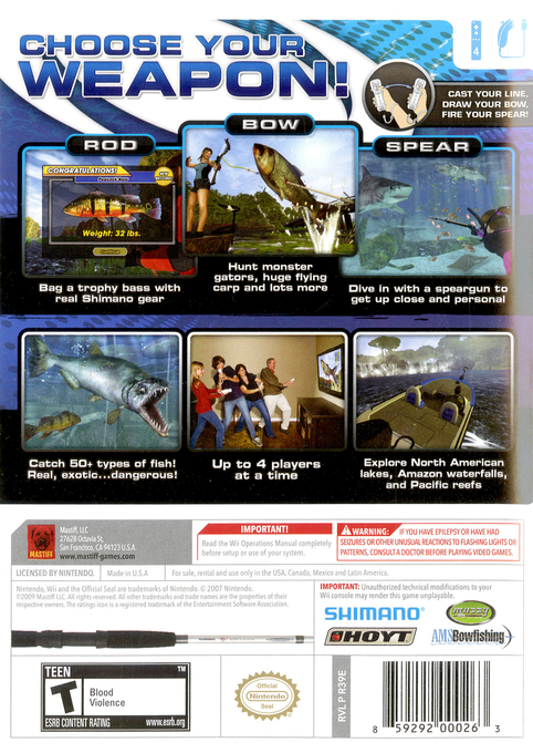 
Shimano Xtreme Fishing | Wii | back cover 1