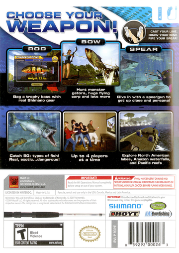 
Shimano Xtreme Fishing | Wii | back cover 1