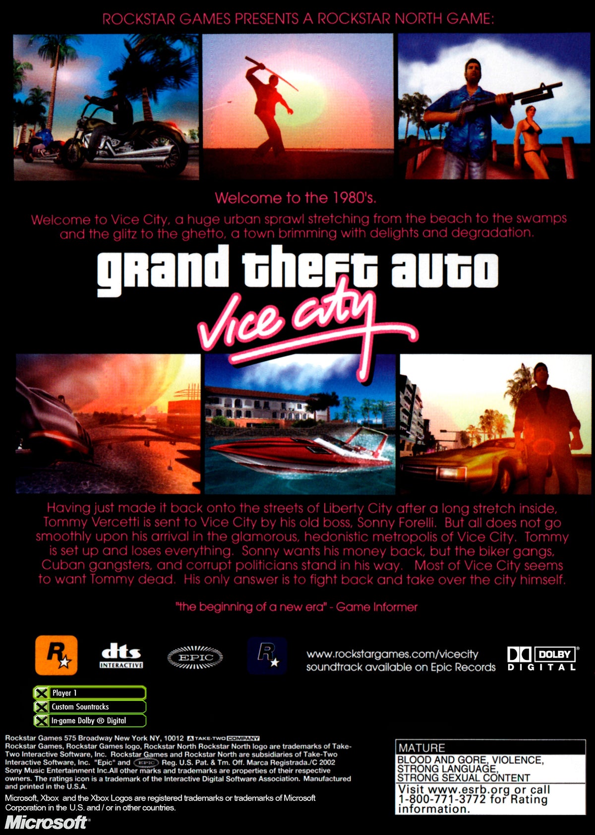
Grand Theft Auto: Vice City | Xbox | back cover 1